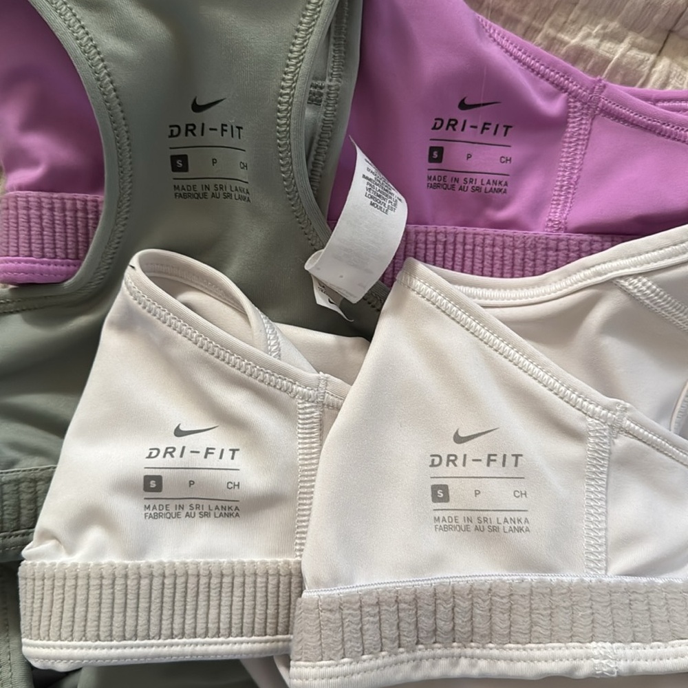 Nike Sports Bras in White, Purple, and Green - Picture 8 of 9